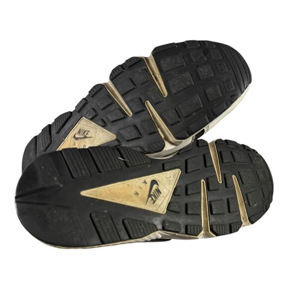 Nike Air Huarache DD1068-001 Black White Gold Men’s Size 13 Retro Sneakers - Picture 8 of 8